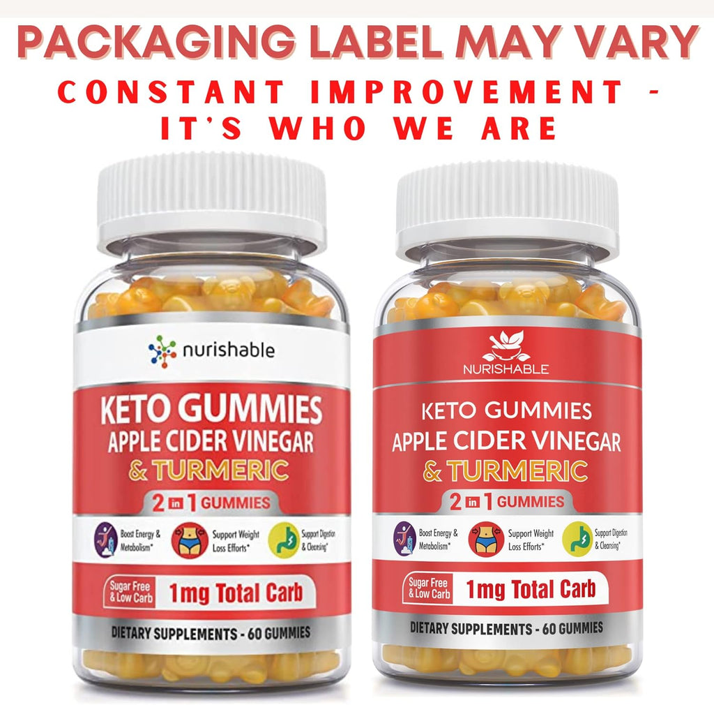 ACV Keto Gummies with Apple Cider Vinegar and Turmeric - 60 Gummies L3553