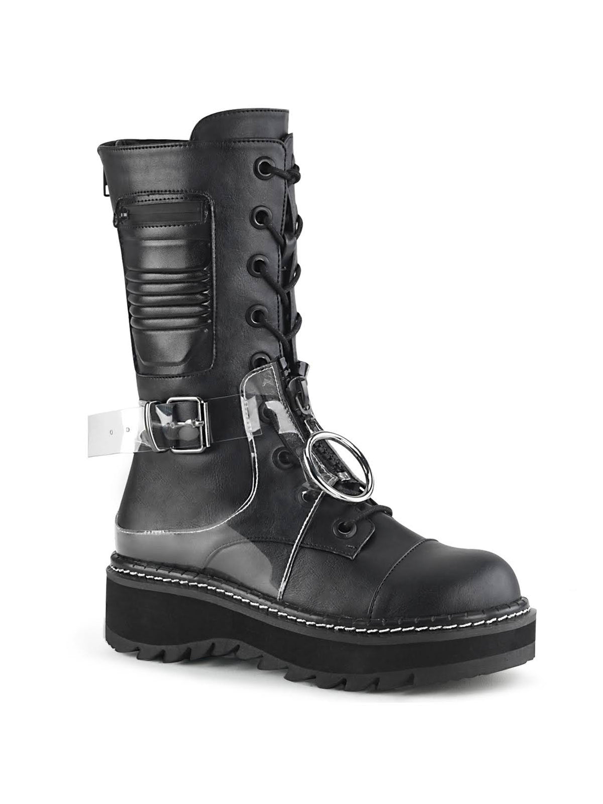 Black Faux Leather V885