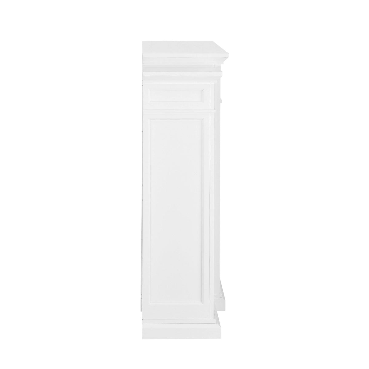White Electric Fireplace Bookcase W3365