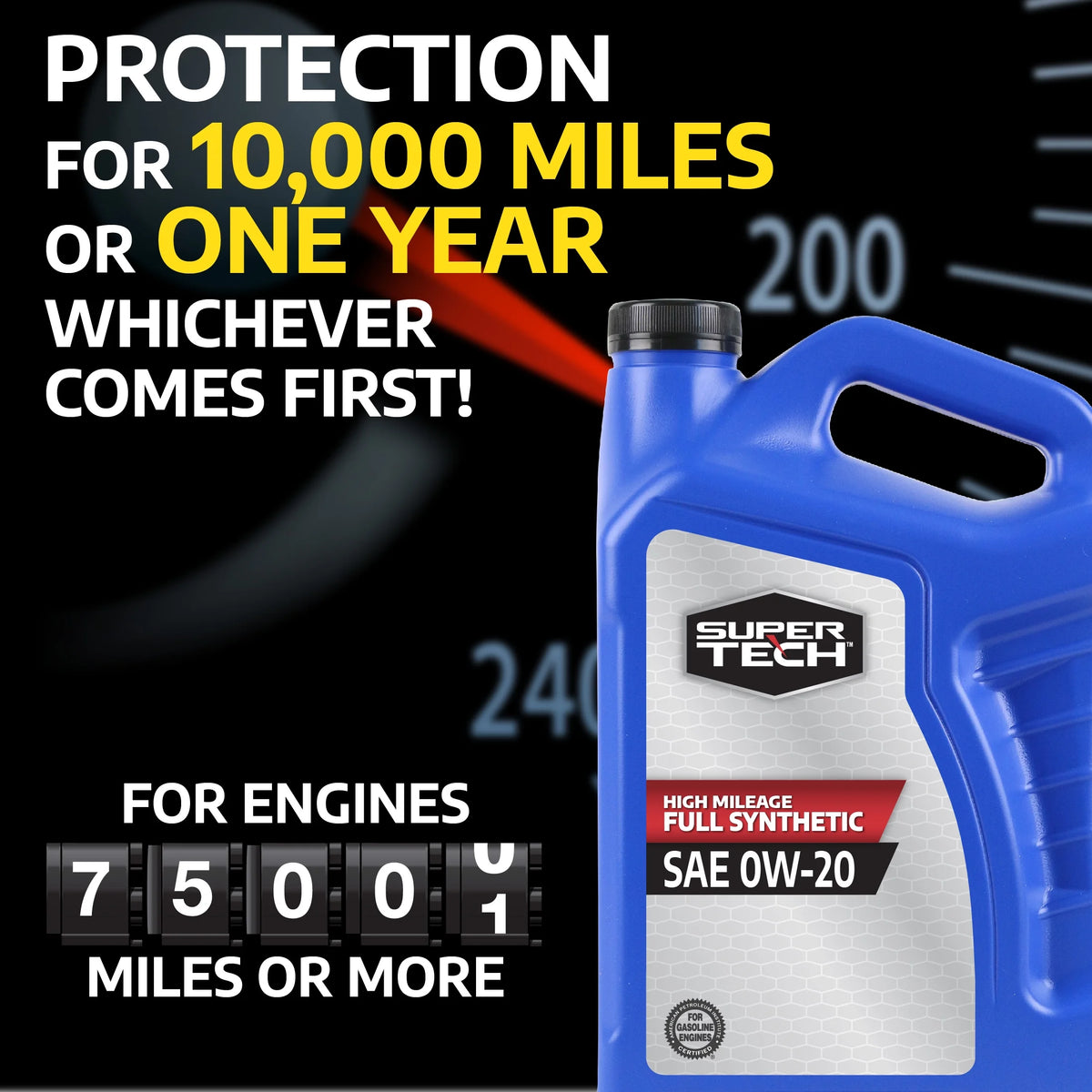 0W-20 Full Synthetic Motor Oil, 5 Quarts U2173