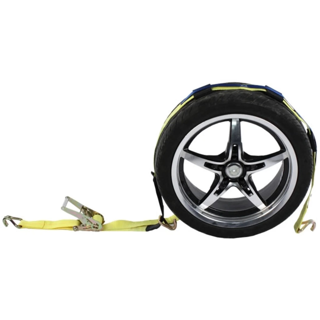 2" x 11' Ratchet Strap with Wire Hooks & 3 Rubber Cleats E9944