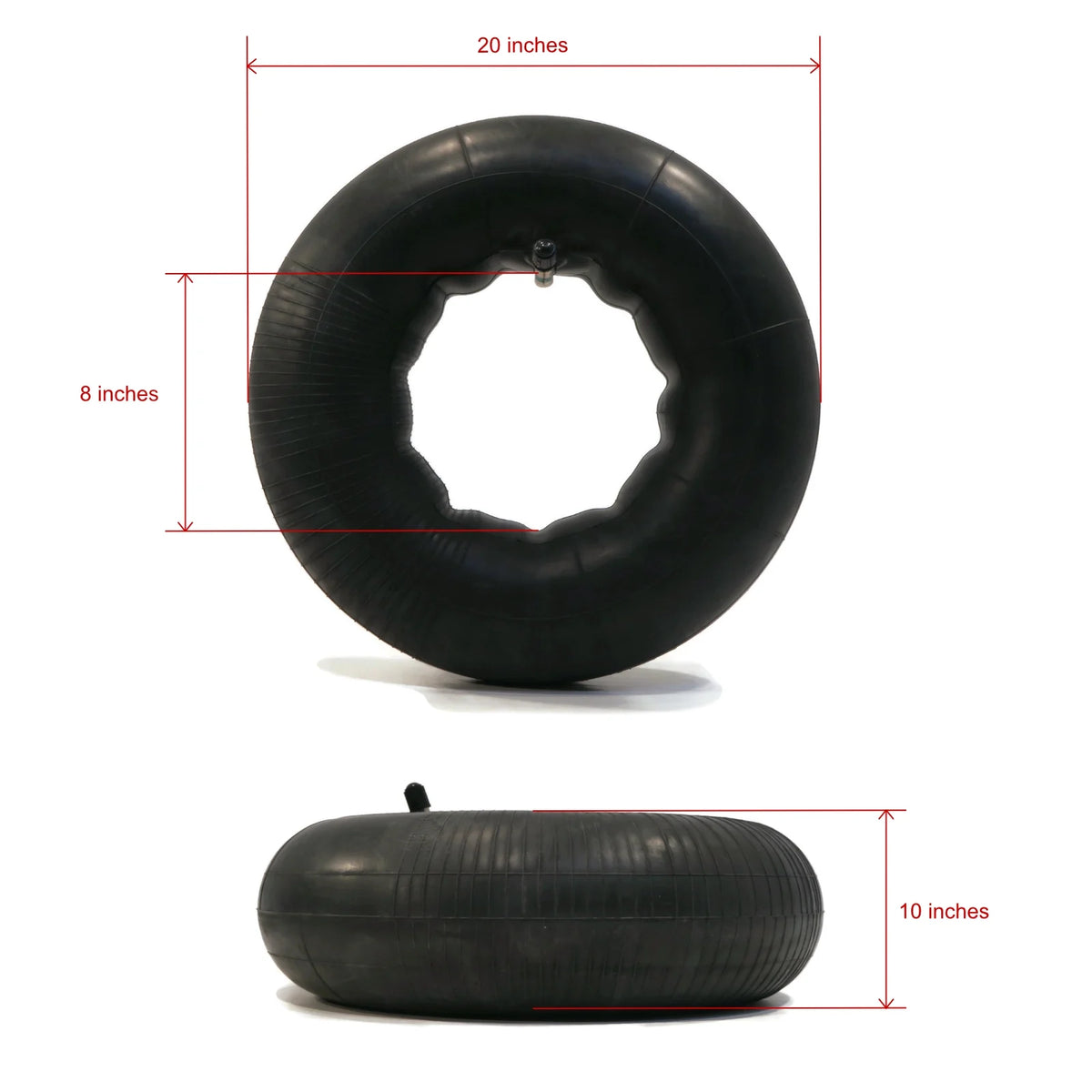 2 Tire Inner Tubes 22x12x8 22x9x8 TR13 Straight Valve X754