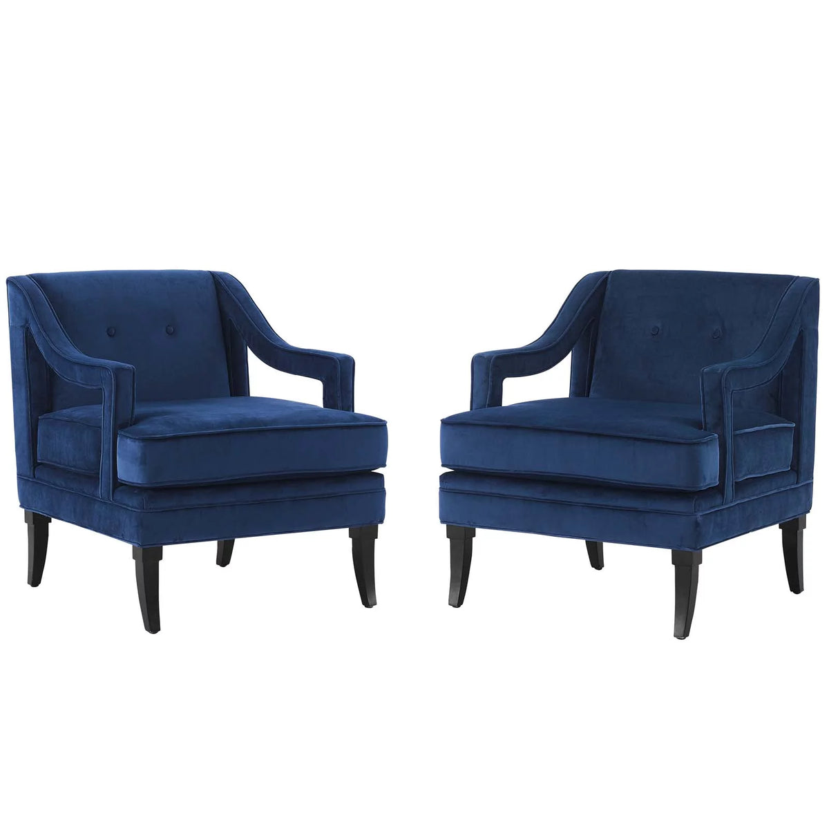 Navy Performance Velvet Set of 2 Living Room Set T535880