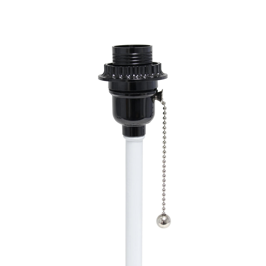 Aqua White Stick Lamp with Fabric Shade G627