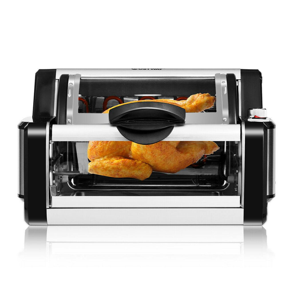 Horizontal Rotating Kebob Skewer Roaster Oven Grill S9594