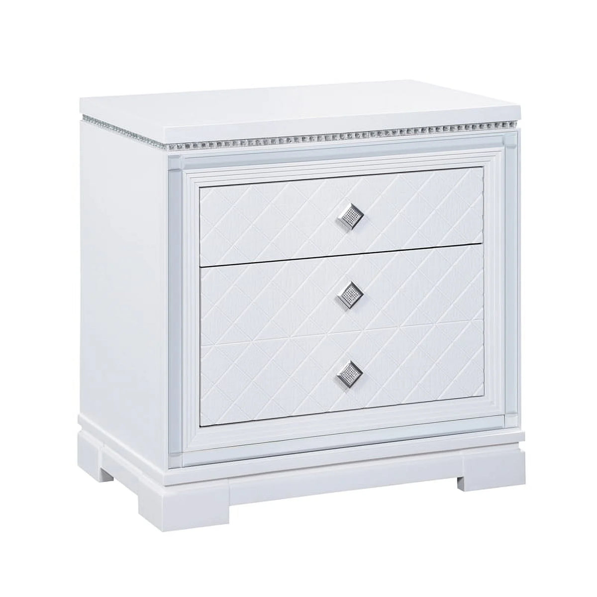 4-Piece Wood California King Bedroom Set in White F201