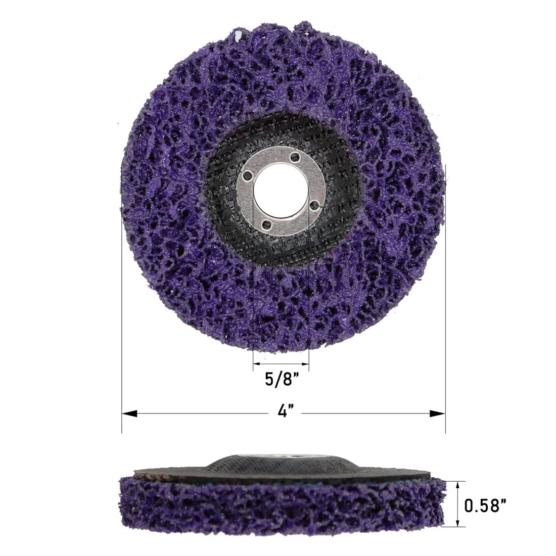 10 PCS 4" x 5/8" Strip Discs Strip Wheel G333