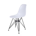 White Dining Room Kitchen Chairs with Black Legs L622269