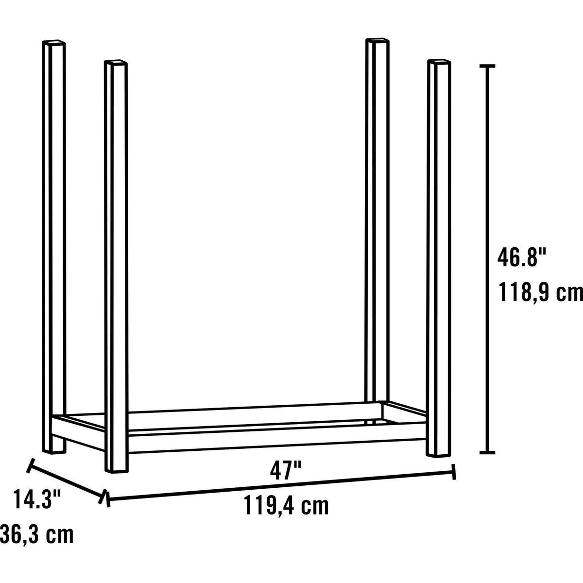 4 ft. Firewood Rack Y94631