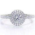 18K White Gold Plated Moissanite Engagement Ring H8204