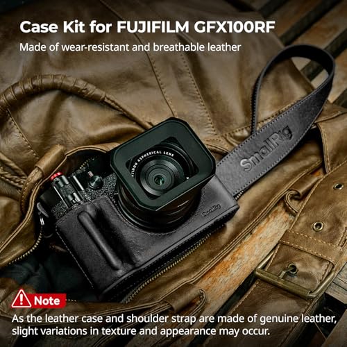 Black Leather Camera Case Kit with Shoulder Strap T177