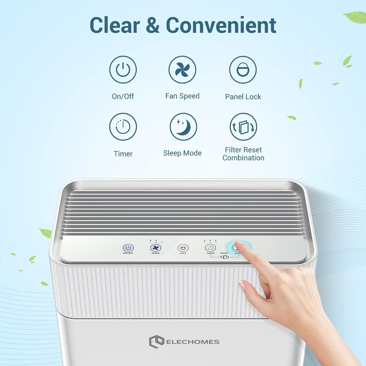 True HEPA Air Purifier with Washable Filters for Large Room Y571646