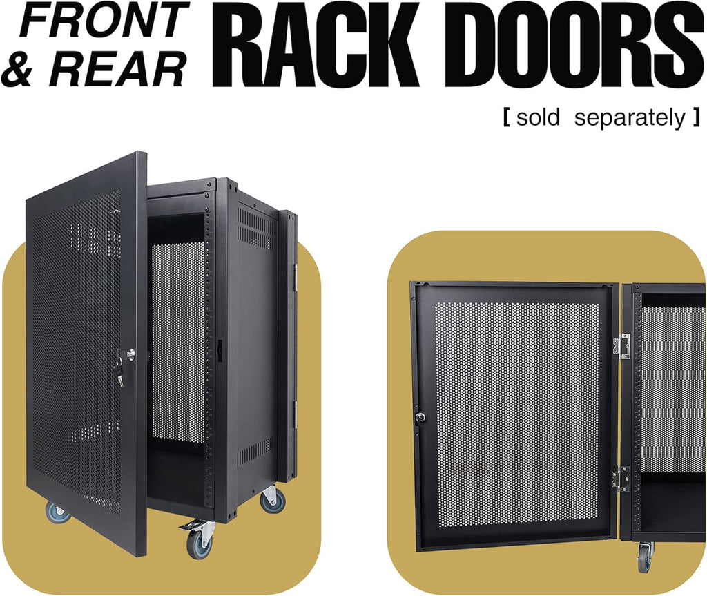 8U Steel Rack with Locking Casters L37715