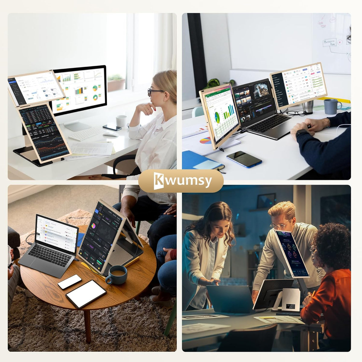 15.6’’ Portable Triple Monitor with 86% NTSC IPS FHD 1080P Display I39119