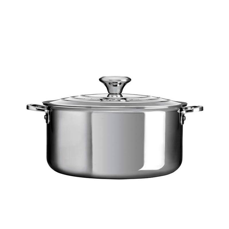 5.5 qt Stainless Steel Shallow Casserole with Lid V242