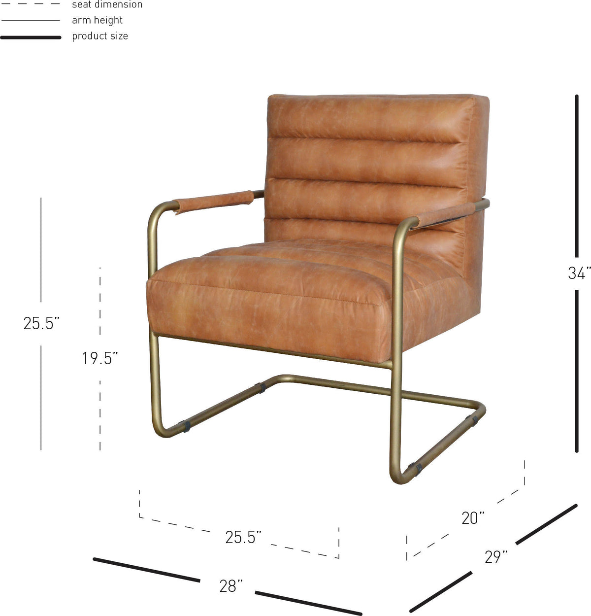 Vintage Cider Bonded Leather Chair M52792
