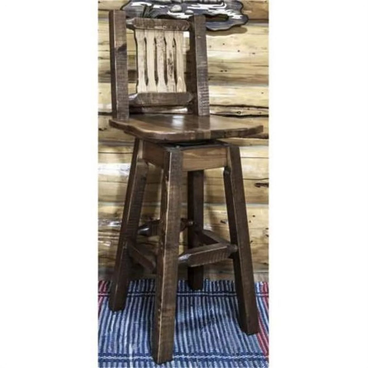 Counter Height Swivel Barstool with Back Q721208