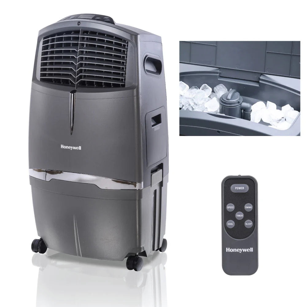Gray Indoor Evaporative Air Cooler with Remote Control B710