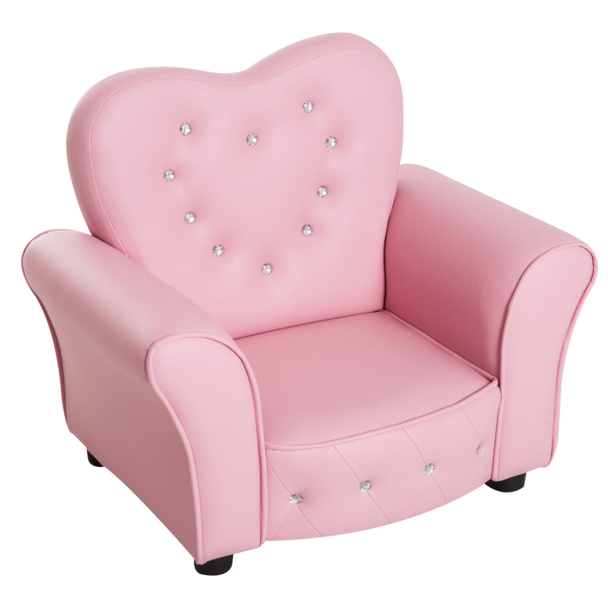 Pink Tufted Upholstered Kids Sofa Chair O213