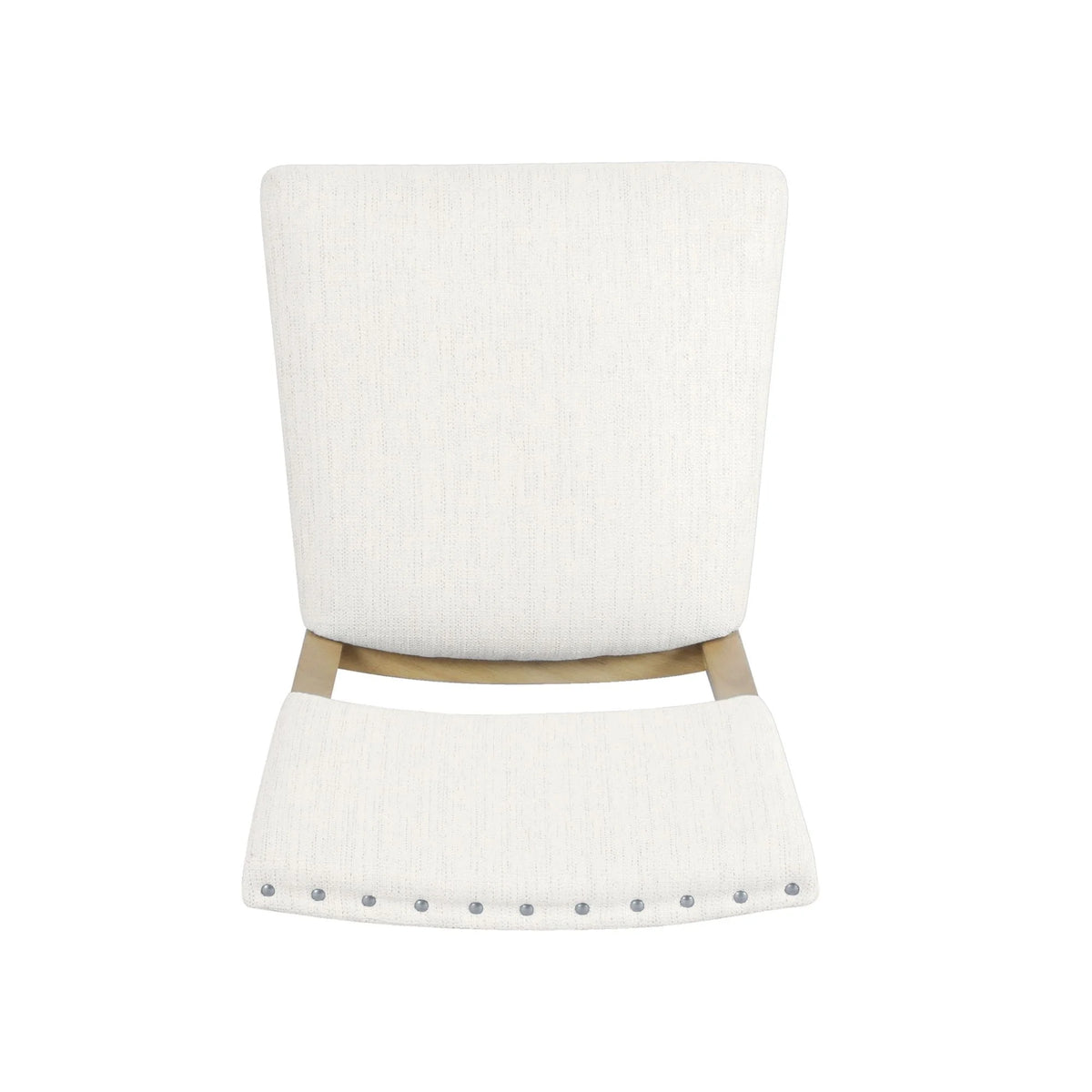 Open Back Dining Chair with Nailhead Trim, Set of 2, Cream X978106