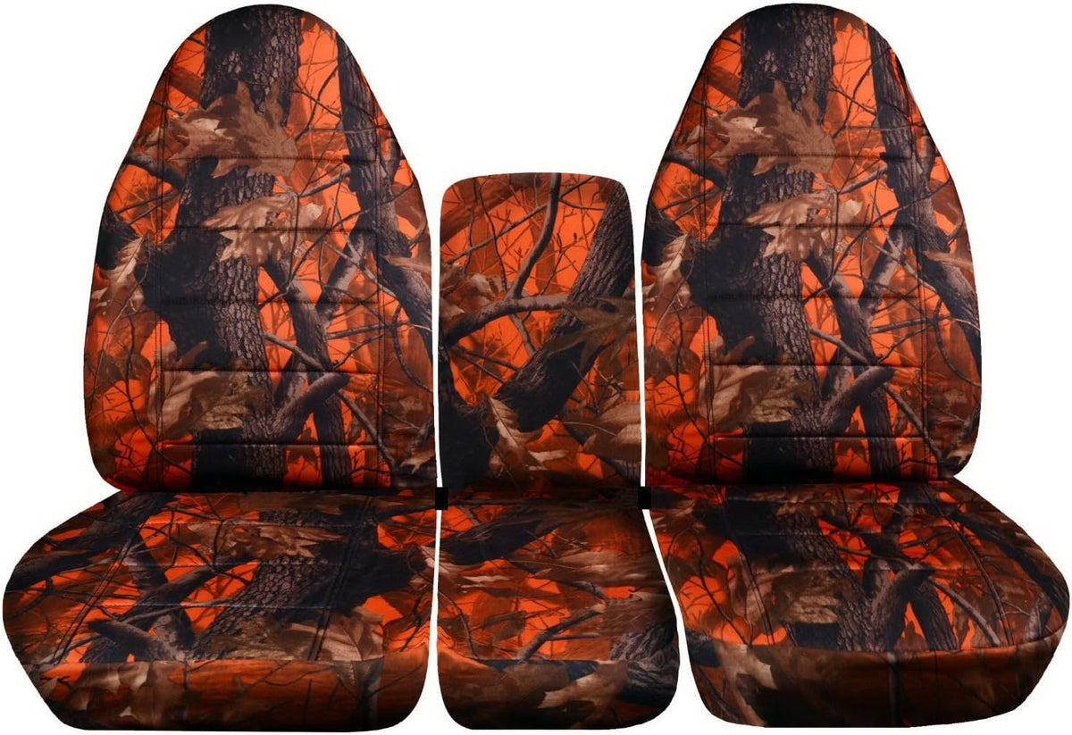 Camo Truck Seat Covers for 2002-2005 Dodge Ram Front 40/20/40 Split Bench with Center Console F12912
