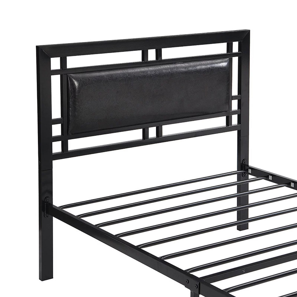 Twin Size Black Metal Bed Frame C6299