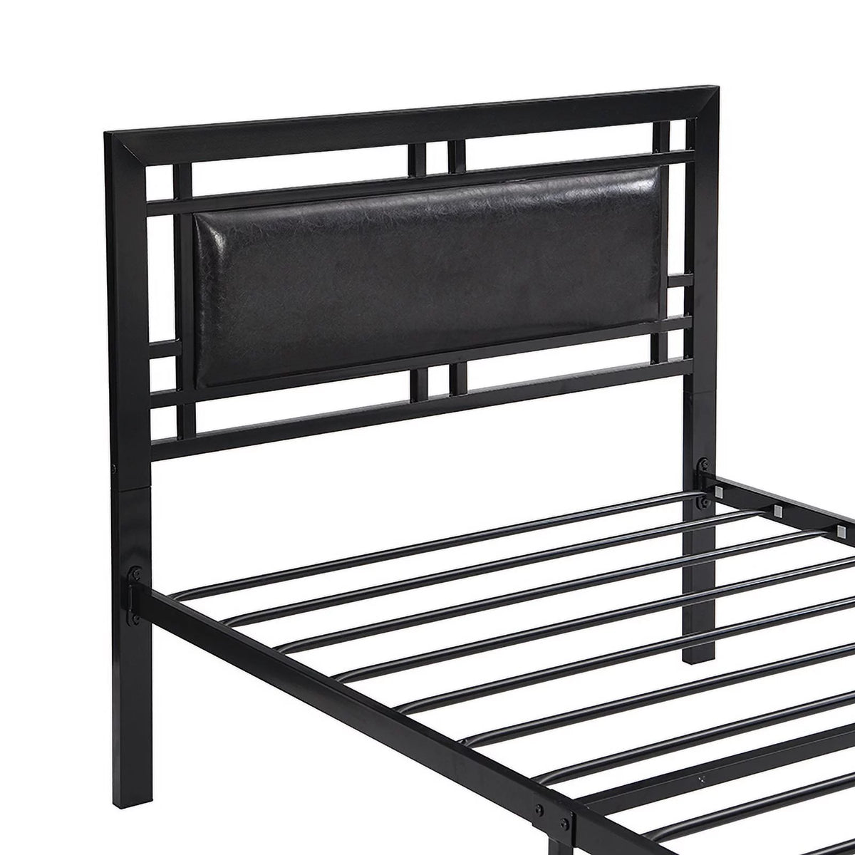 Twin Size Black Metal Bed Frame C6299