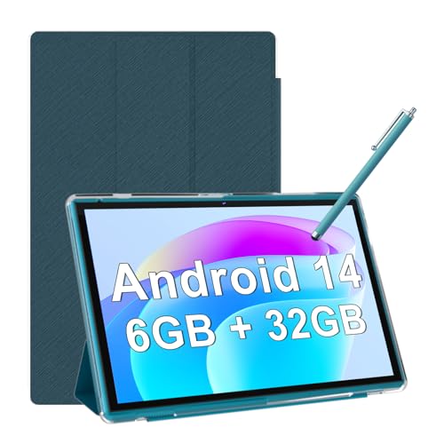 10.1 Inch Android Tablet with Keyboard Mouse Case Stylus 64GB ROM 8GB RAM E249