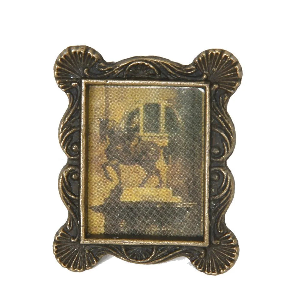 12th Dollhouse Miniature Metal Photo Frame 3x3.7cm I4868