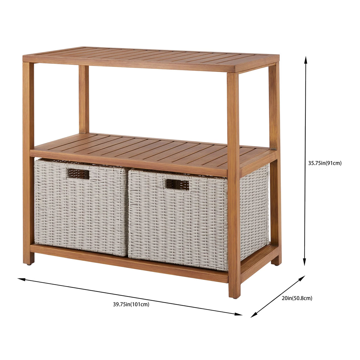 Gray Steel Outdoor Console Table X39257