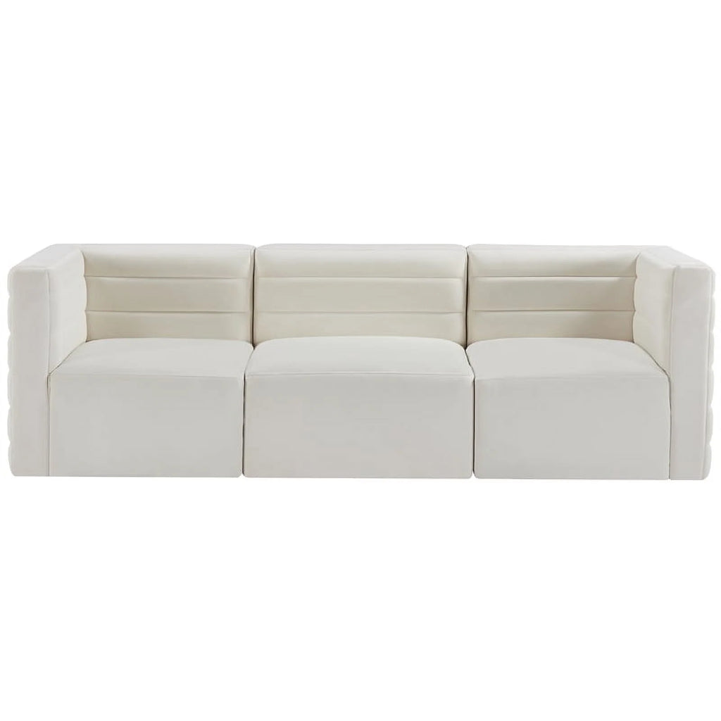 Cream Velvet Modular Sofa D98890