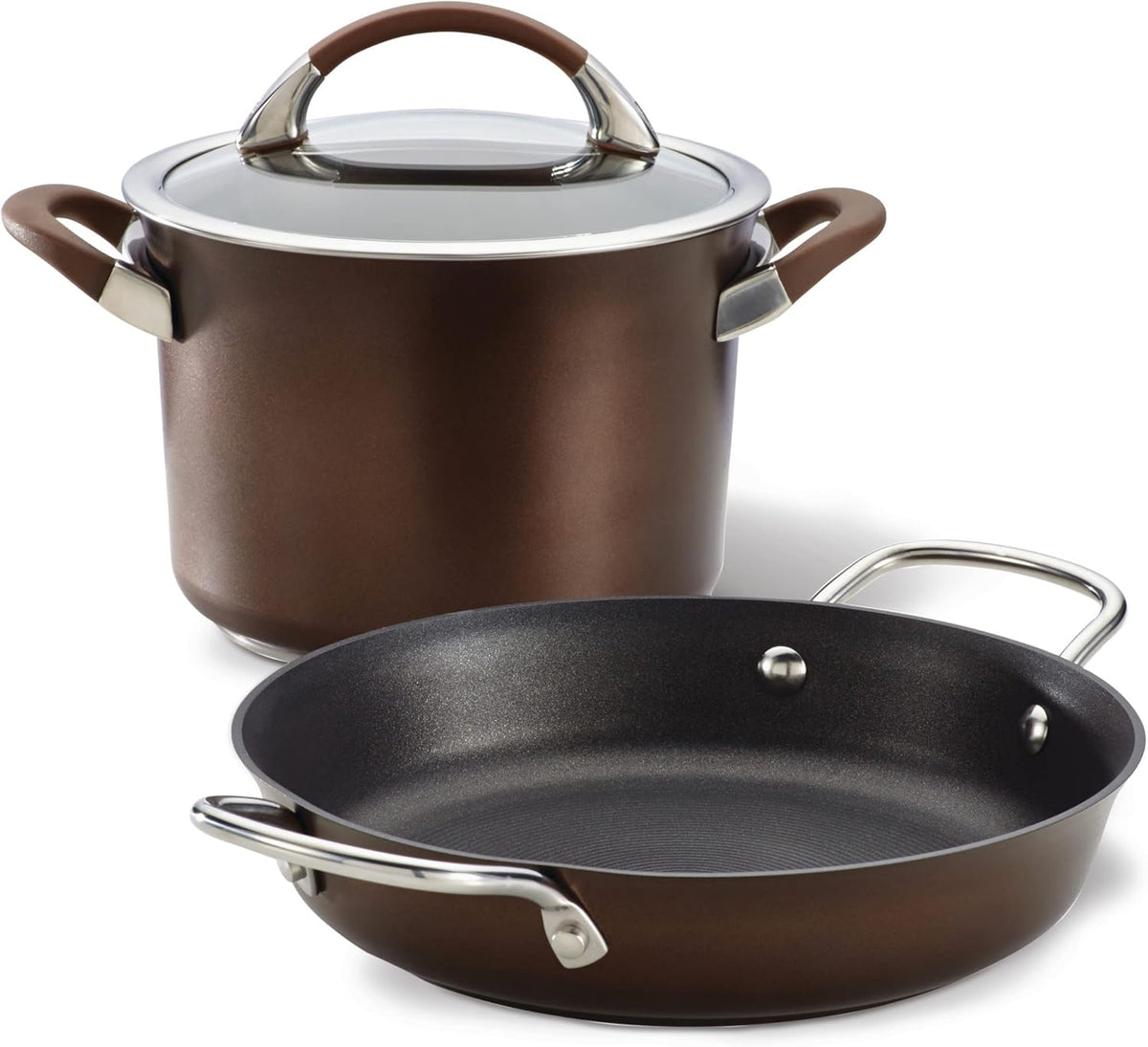 3-Piece Hard-Anodized Nonstick Cookware Set T363
