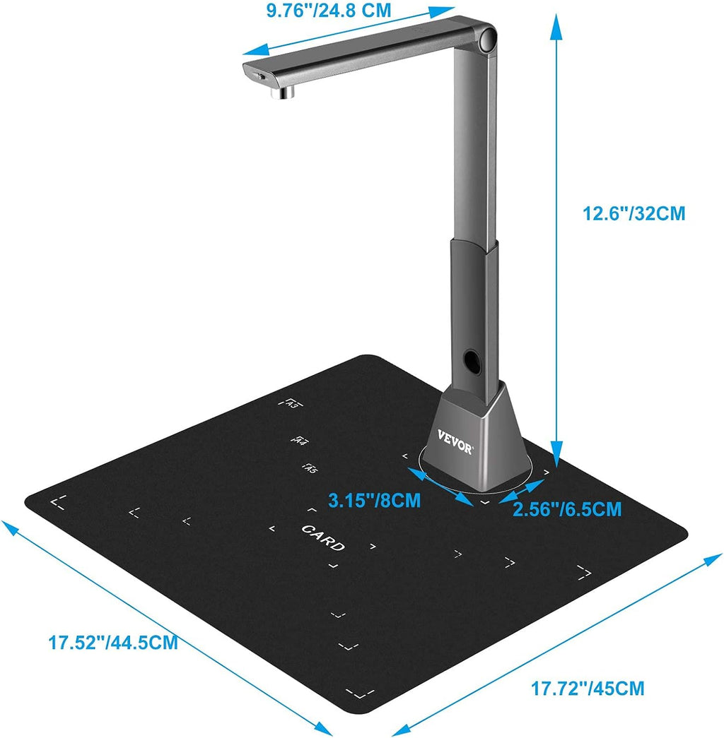 Document Scanner Camera with OCR Function, 10 Mega-Pixel Lens with LED Lights K4661