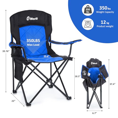 Oversized Padded Camping Chair with Arms O1994