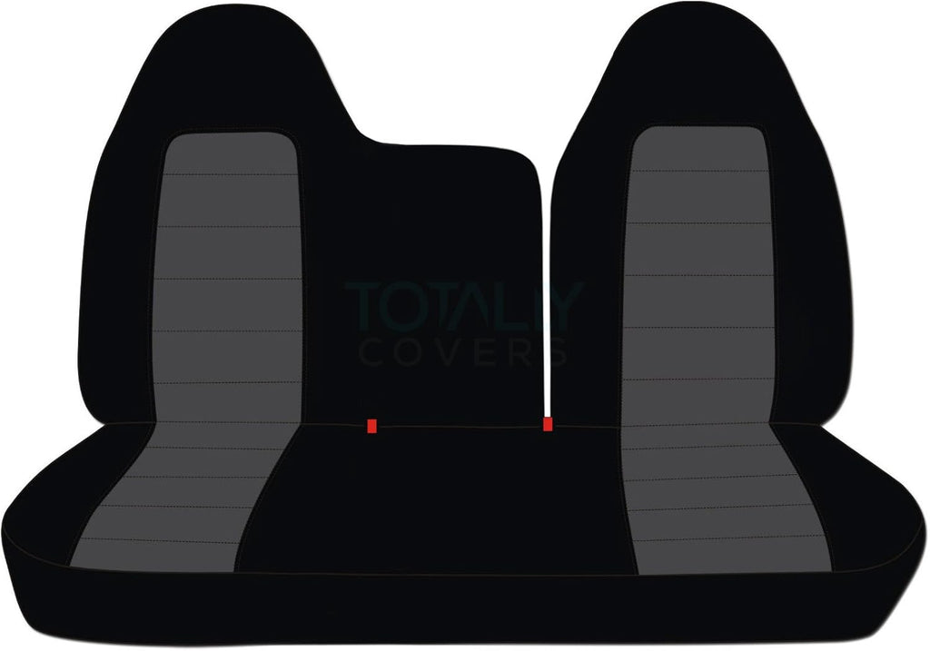 Black & Yellow Two-Tone Truck Seat Covers X895545