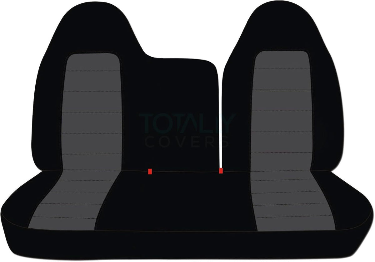 Black & Yellow Two-Tone Truck Seat Covers X895545