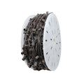 C7 Christmas Stringer Bulk Reel, Brown Wire, 12x22 Spacing, Candelabra Base A99331