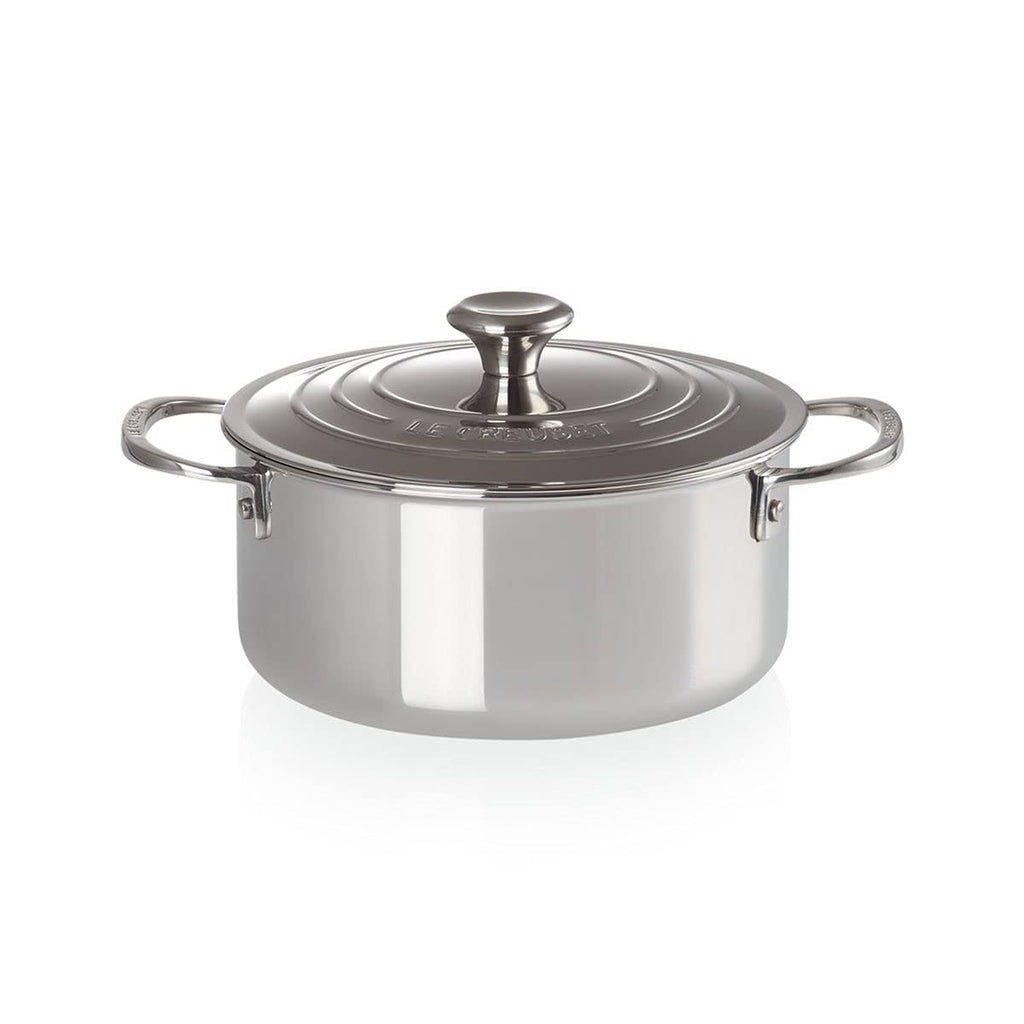 5.5 qt Stainless Steel Shallow Casserole with Lid V242