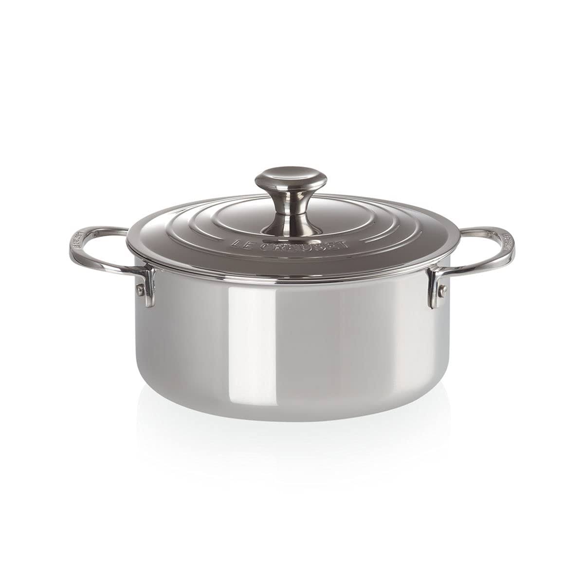 5.5 qt Stainless Steel Shallow Casserole with Lid V242