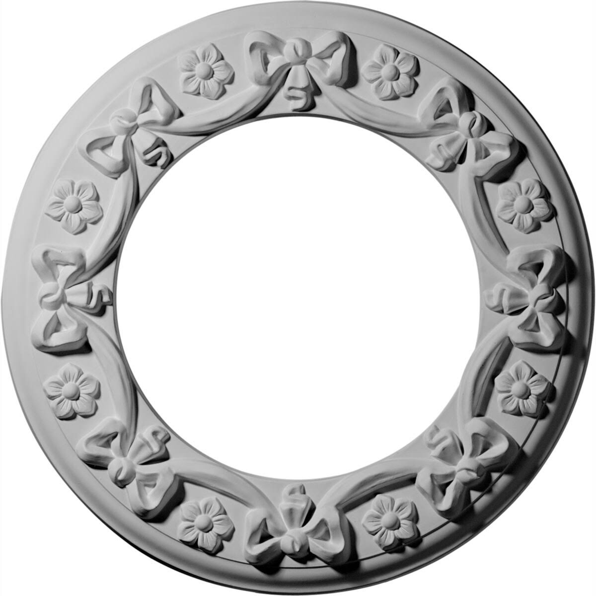 Ribbon with Bow Ceiling Medallion Hand-Painted Gold C480297