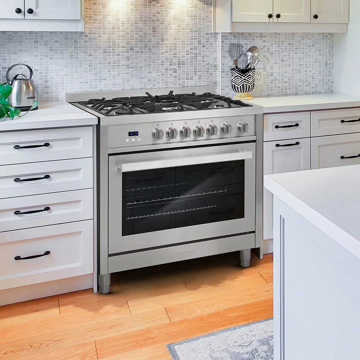 36-in 5 Burners 3.8-cu ft Convection Oven Freestanding Gas Range W7444