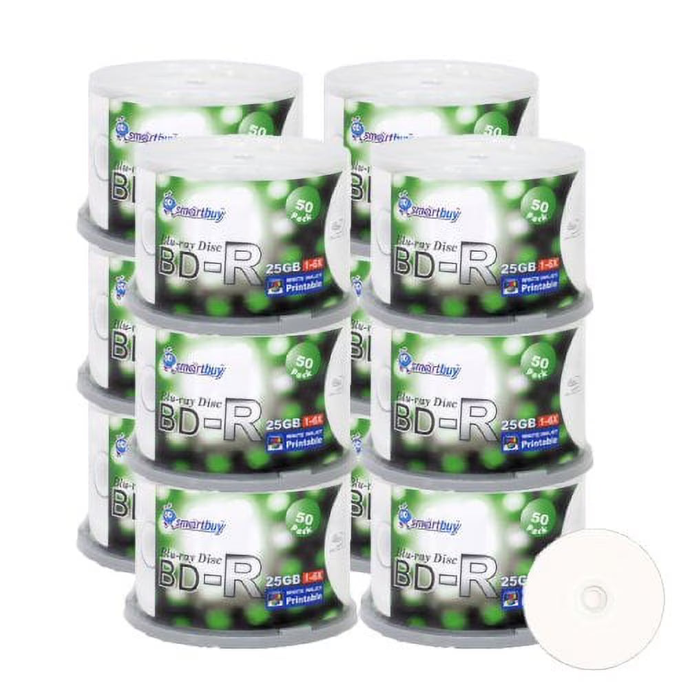 600-disc 25gb 6x Bd-r Blu-ray Single Layer White Inkjet Hub Printable Blank Data Recordable Media Disc Q9053
