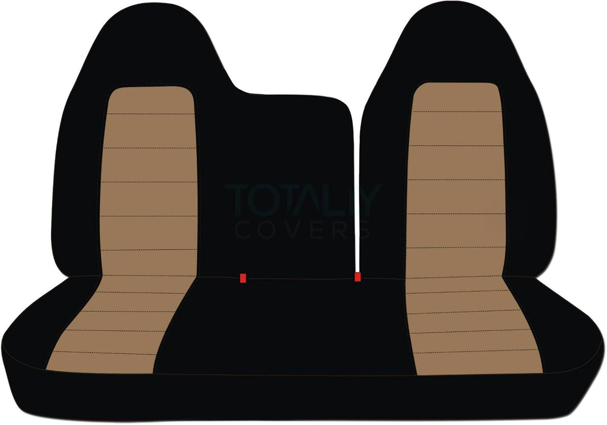 Black & Yellow Two-Tone Truck Seat Covers X895545