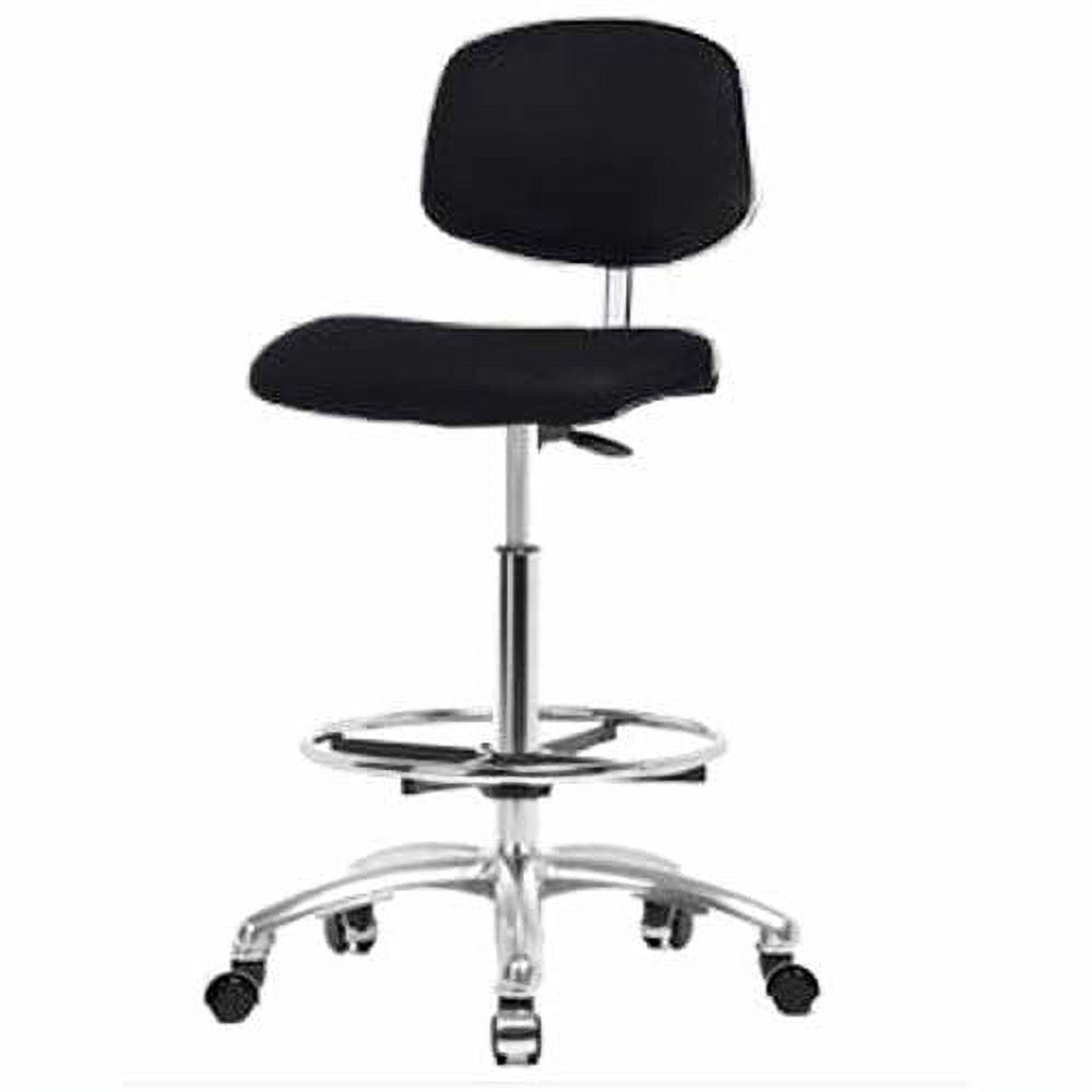 Vinyl Black Armless Mid Back Clean Room Stool G710