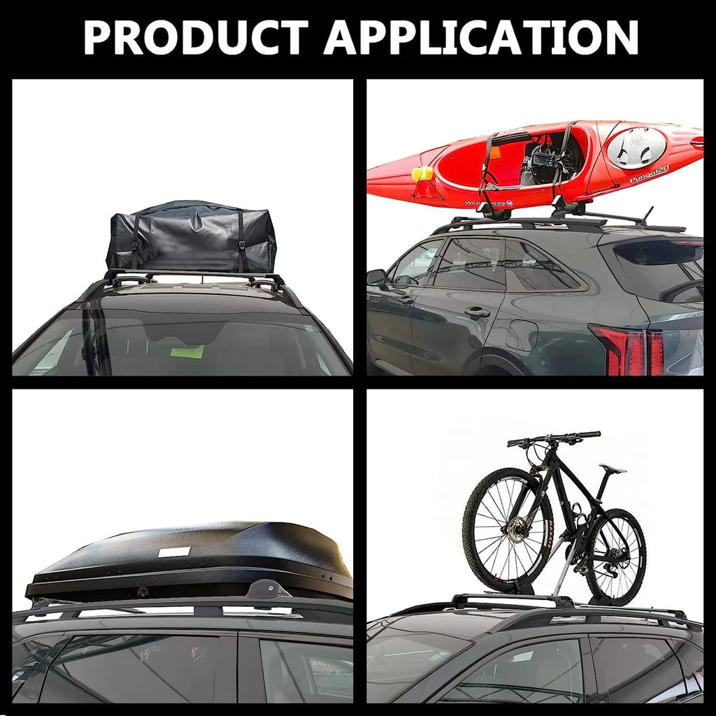 Silver Lockable Roof Rack Crossbars for Factory Raised Side Rails P281436