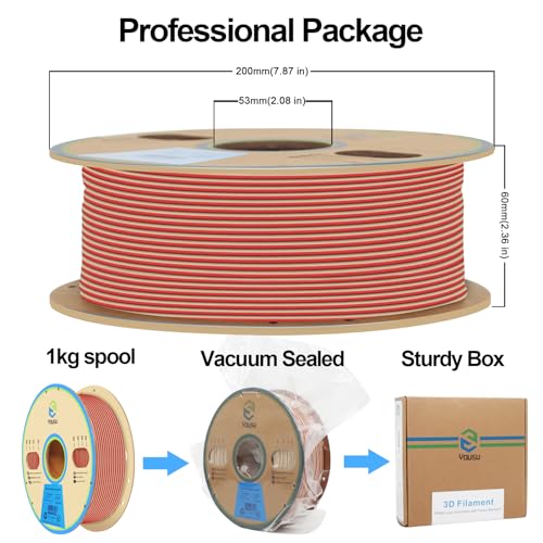 Dual Color Wood PLA Filament 1.75mm 1KG P8753