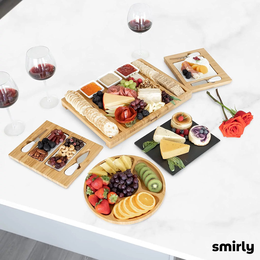 Bamboo Cheese Board and Knife Set Y9271