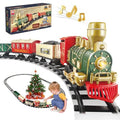 Electric Christmas Train Set with Lights and Sounds, 3 Cars & 10 Train Tracks N874