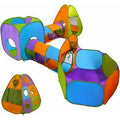5-Piece Kids Pop Up Play Tent Ball Pit Basketball Hoop Playhouse Q8422