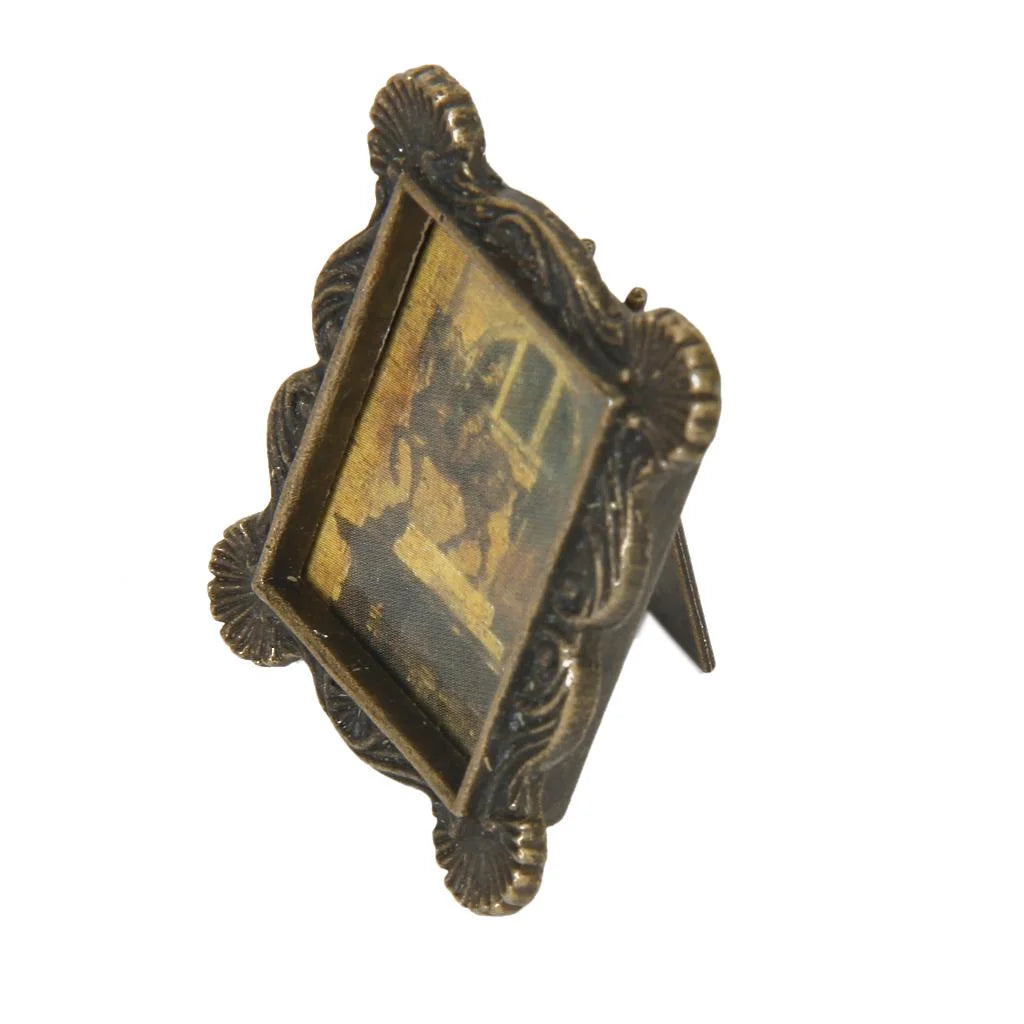 12th Dollhouse Miniature Metal Photo Frame 3x3.7cm I4868